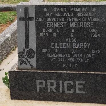 PRICE Ernest Melrose 1898-1964 &amp; Eileen Barry -1979