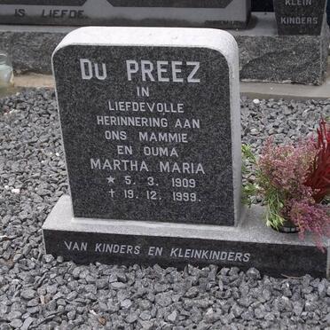 PREEZ Martha Maria, du 1909-1999