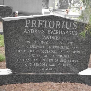 PRETORIUS Andries Everardus 1946-1972