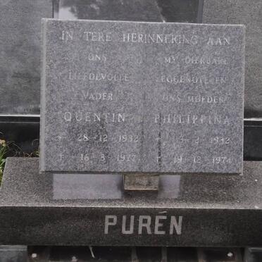 PUREN Quentin 1938-1977 &amp; Philippina 1932-1974
