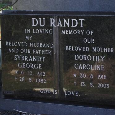 RANDT Sybrandt George, du 1912-1982 &amp; Dorothy Caroline 1916-2005