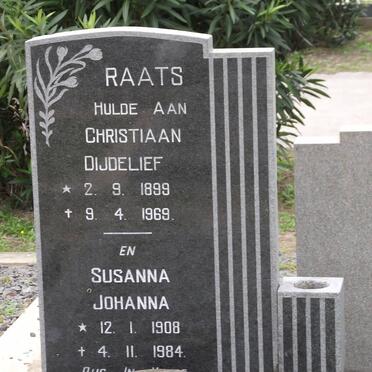 RAATS Christiaan Dijdelief 1899-1969 &amp; Susanna Johanna 1908-1984