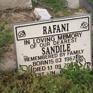 RAFANI Sandile 1967-2007