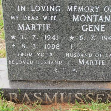 RASMUSSEN M.M. 1941-1998 &amp; Montana Gene 1942-2009