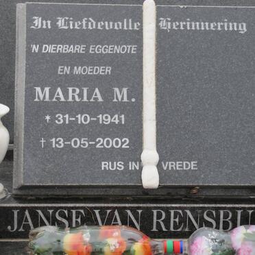 RENSBURG Maria M., janse van 1941-2002