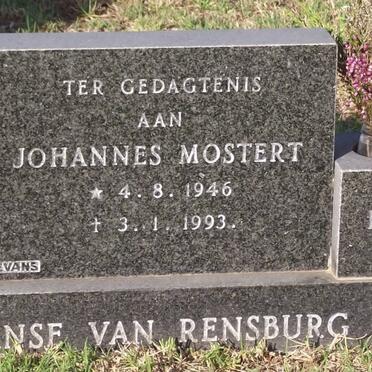 RENSBURG Johannes Mostert, janse van 1946-1993