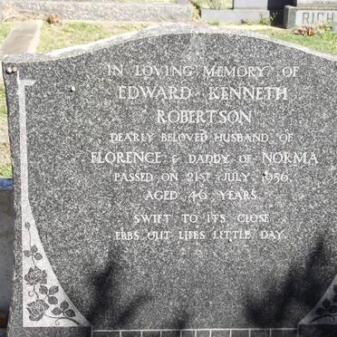 ROBERTSON Edward Kenneth -1956