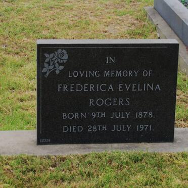 ROGERS Frederica Evelina 1878-1971