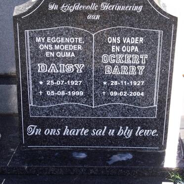 ROOYEN Daisy, van 1927- 1999 &amp; Ockert Harry 1927-2004 