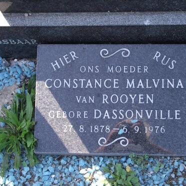 ROOYEN Constance Malvina, van nee DASSONVILLE 1878-1976