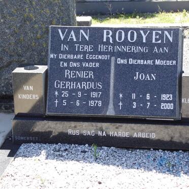 ROOYEN Renier Gerhardus, van 1917-1978 &amp; Joan 1923-2000