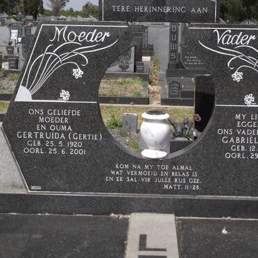 ROUX Gabriel, le 1919-1986 &amp; Gertruida 1920-2001 