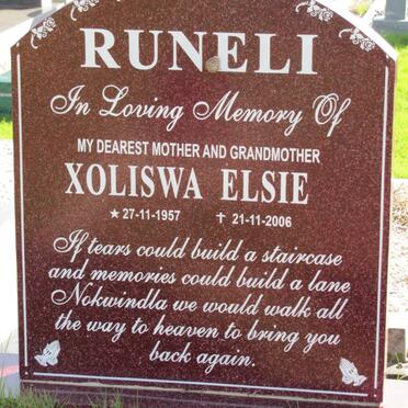 RUNELI Xoliswa Elsie 1957-2006