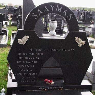 SAAYMAN Susanna Maria nee STRYDOM 1939-1995