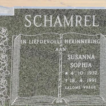 SCHAMREL Susanna Sophia 1932-1991
