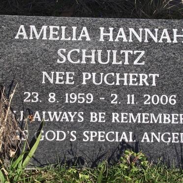SCHULTZ Amelia Hannah nee PUCHERT 1959-2006