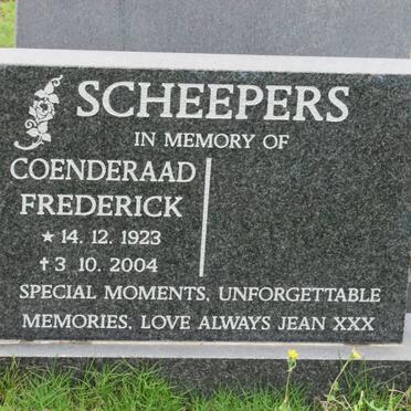 SCHEEPERS Coenderaad Frederick 1923-2004