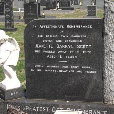 SCOTT Jeannette Darryl -1970