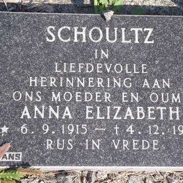 SCHOULTZ Anna Elizabeth 1915-1999