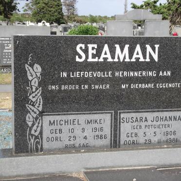 SEAMAN Michiel 1916-1986 &amp; Susara Johanna POTGIETER 1906-1981
