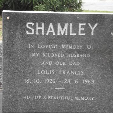SHAMLEY Louis Francis 1926-1969