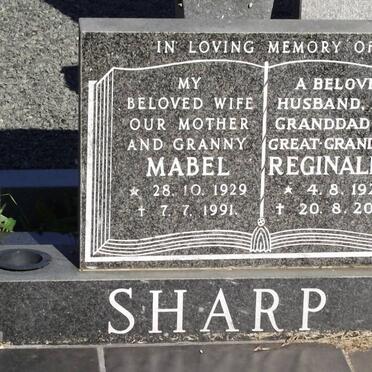 SHARP Reginald R. 1926-2000 &amp; Mabel 1929-1991
