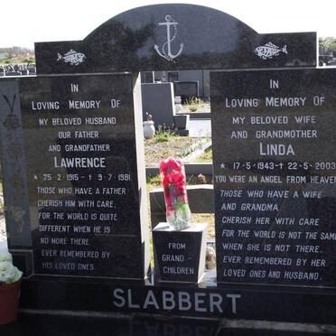 SLABBERT Lawrence 1915-1981 &amp; Linda 1943-2003