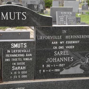SMUTS Sarah 1950-1980 :: SMUTS Sarel Johannes 1927-1981