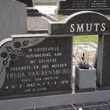 SMUTS Freda Van Rensburg nee CASTELYN 1942-1979