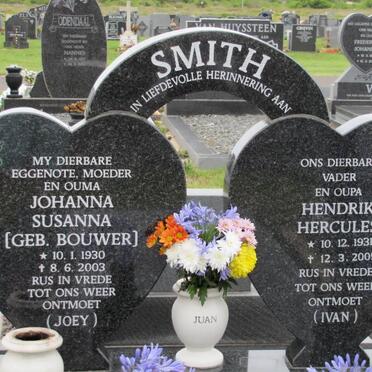SMITH Johanna Susanna BOUWER 1930-2003 &amp; Hendrik Hercules 1931-2009