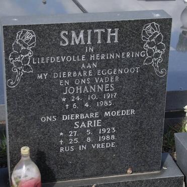 SMITH Johannes 1917-1985 &amp; Sarie 1923-1988