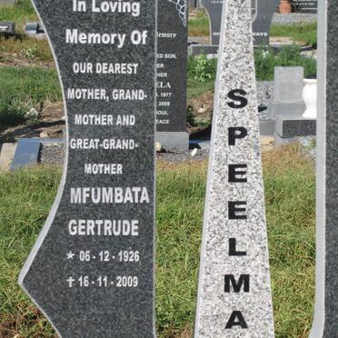 SPEELMAN Mfumbata Gertrude 1926-2009
