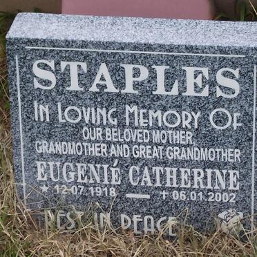 STAPLES Eugenie Catherine 1918-2002
