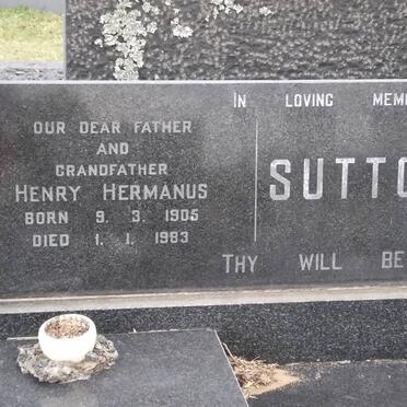 SUTTON Henry Hermanus 1905-1983 &amp; Emma Blanche 1907-1969