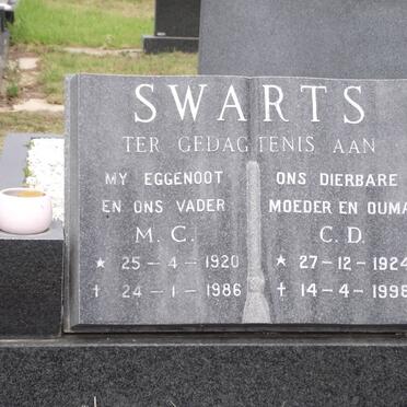 SWARTS M.C. 1920-1986 &amp; Cornelia Dalina 1924-1998