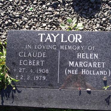 TAYLOR Claude Egbert 1908-1979 &amp; Helen Margaret HOLLAND -2001