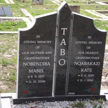 TABO Nobendiba Mabel 1937-2006 :: TABO Qabakazi Kate 1926-1996