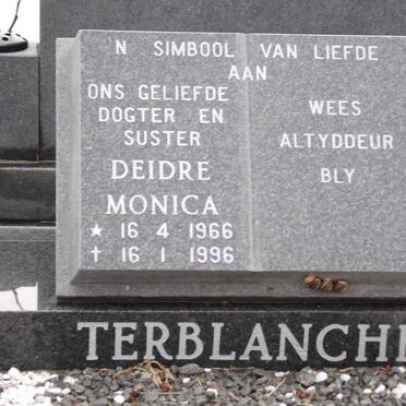 TERBLANCHE Diedré Monica 1966-1996