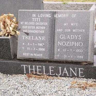 THELEJANA Tselane 1957-2006 :: THELEJANA Gladys Nozipho 1933-1996