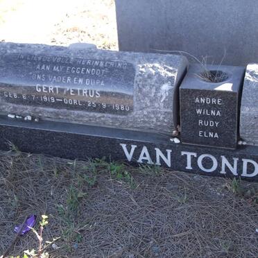 TONDER Gert Petrus, van 1919-1980