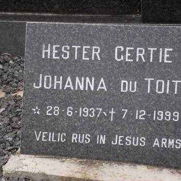 TOIT Johanna, du 1937-1999