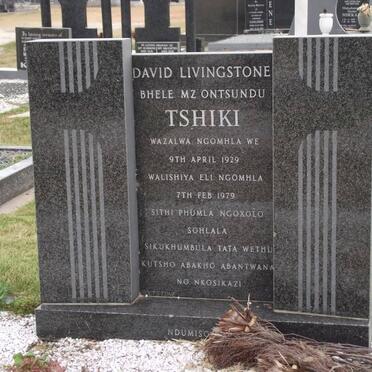TSHIKI David Livingstone 1929-1979