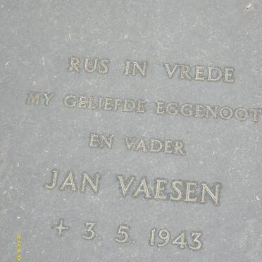 VAESEN Johannes Jacobus 1943-1973