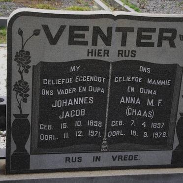 VENTER Johannes Jacob 1898-1971 &amp; Anna M.F. 1897-1978