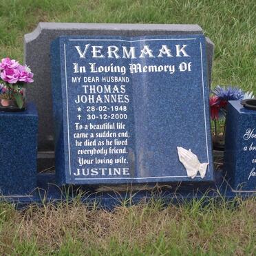 VERMAAK Thomas Johannes 1948-2000
