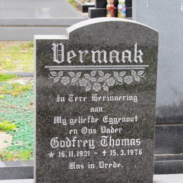 VERMAAK Godfrey Thomas 1921-1976