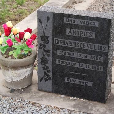 VILLIERS Andries Gerhardus, de 1880-1961