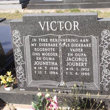 VICTOR Jounetha 1898-1984 &amp; Jacobus Joubert 1902-1986