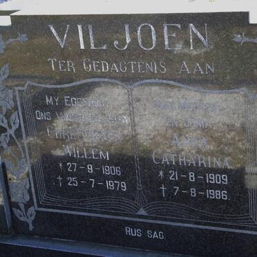 VILJOEN Christopher Willem 1906-1979 &amp; Anna Catharina 1909-1986