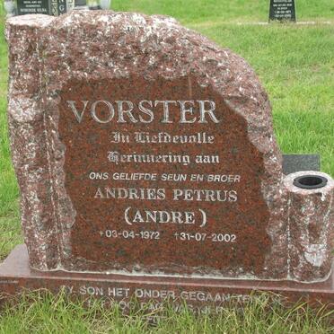 VORSTER Andries Petrus 1972-2002